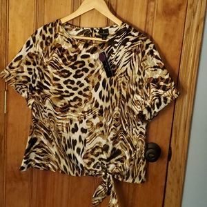 Cheetah print blouse
